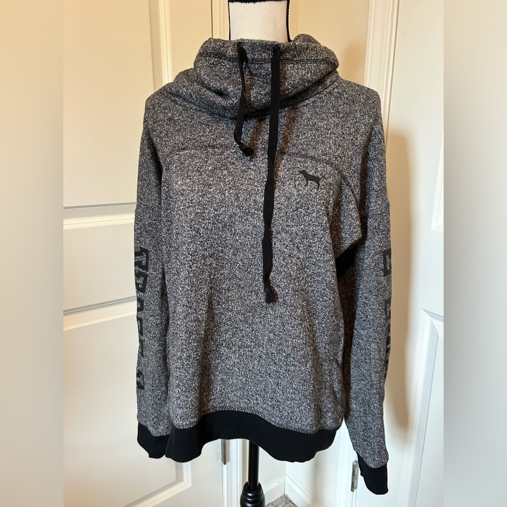 PINK by Victorias secret grey cowl neck hoodie